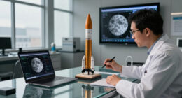 Upper stage impacting the moon on 2026 August 5