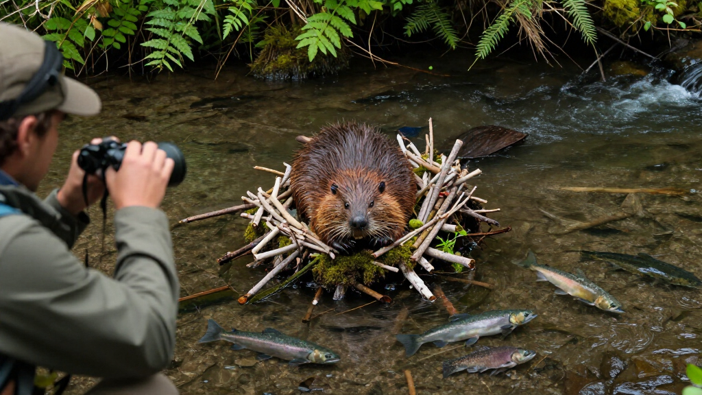 Artificial Beaver Dams Saw Juvenile Coho Salmon Survival Rates Go From 8% To 60%